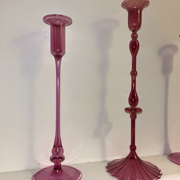 Set of 3 Anthropologie Candle Holders - Picture 2 of 4